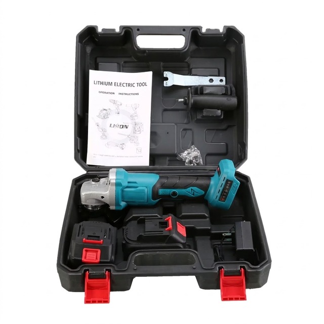 Wholesale Industrial Lithium Battery Cordless Angle Grinder with Brushless Motor and 2000mAh Battery for Cutting & Polishing