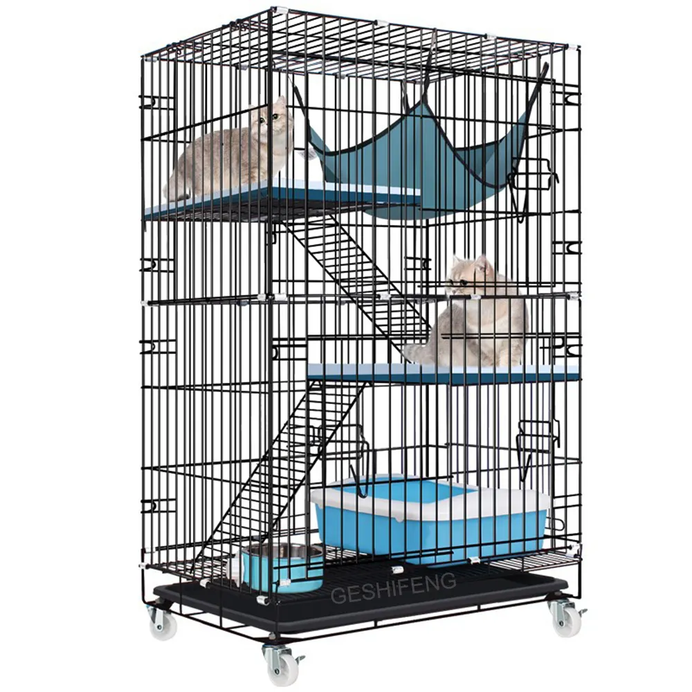 Latest Design 2022 Pet Large Folding Cage Iron Wire Foldable Transportation Cages For Pet Cats Dogs