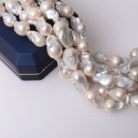 Perles de culture d'eau douce baroques de qualité AA, 15*25 mm, faible MOQ