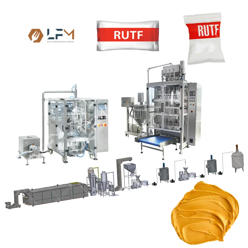 Máquina de procesamiento de alimentos RUTF, lista para usar, línea de producción de fábrica de alimentos terapéuticos, máquina de fabricación RUTF