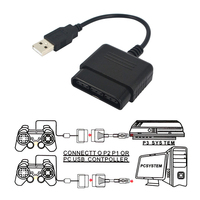 Adaptador de Controlador PS3, Cable Convertidor USB, Adaptador USB para PC para PS2 y PS3