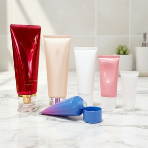 Envase Cosmético de Plástico PE de 80 ml, Color Azul Mate, Caja de Cartón Ecológica para Lápiz Labial, Crema de Manos, Crema Facial, Crema para el Cuidado de la Piel, Mascarilla Facial - Product Image 1