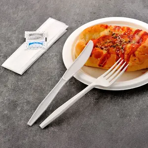 Harga pabrik garpu plastik CPLA sekali pakai dan sendok pisau Food Grade alat makan plastik
