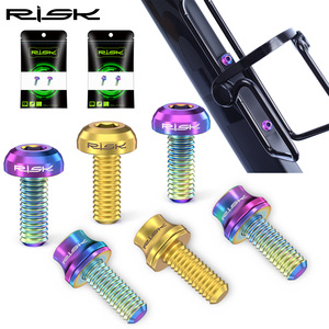 สกรูยึดขวดน้ำไทเทเนียมอัลลอยด์ RISK ขนาด M5x12 มม. พร้อมแหวนรอง สำหรับจักรยานเสือภูเขาและจักรยานเสือหมอบ - Product Image 5