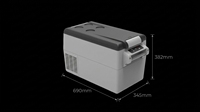 Réfrigérateur de voiture portable en plastique 40L à prix d'usine, mini-congélateur à compresseur pour véhicule et camion DC12-24V AC110-240V