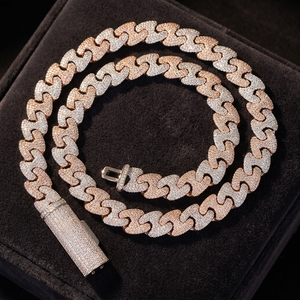 Collar de Cadena Cubana KIVORA'S con Incrustaciones de Moissanita, Chapado en Oro sobre Plata 925, Joyería Hip Hop para Hombre - Product Image 2