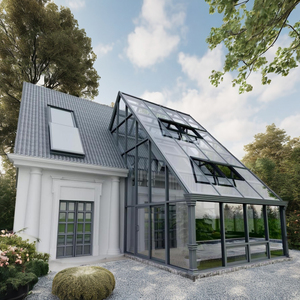 Tùy chỉnh solarium sunroom khung hợp kim nhôm phẳng/đa giác mái đúc trượt cho biệt thự ngoài trời sunrooms nhà kính - Product Image 1