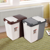 Seau de rangement ouvert de 10 L pour la cuisine, pour le recyclage des déchets alimentaires, poubelle en plastique