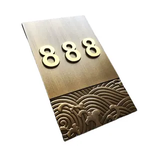 House Number Plaque Sign Combines Popular Architectural Styling With Large Numbers For Maximum Visibility