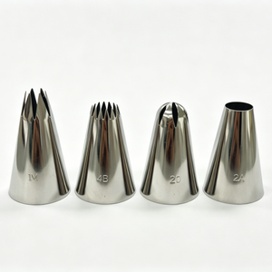4pcs Piping Tips set #1M #2D #2A #4B and 8pcs Piping bags for Baking Cupcakes, Cake Decorating <b>tools</b> - Product Image 1
