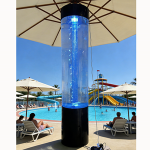 Op maat gemaakte, geëxtrudeerde oceanariumscène van dik, duurzaam acryl, grote ronde cilindrische <span class=keywords><strong>aquarium</strong></span> met snijservice - Product Image 6