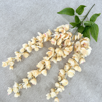 Vente en gros de lustre à 3 têtes en faux fleurs de glycine en soie fabricant de fleurs de glycine pour décoration de mariage mur de glycine