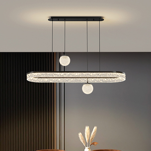 Lámpara de Techo Larga de Lujo <span class=keywords><strong>con</strong></span> <span class=keywords><strong>Luces</strong></span> <span class=keywords><strong>LED</strong></span> para Restaurante, Villa, Comedor, Decoración de Sala de Estar, Lámpara Colgante - Product Image 5
