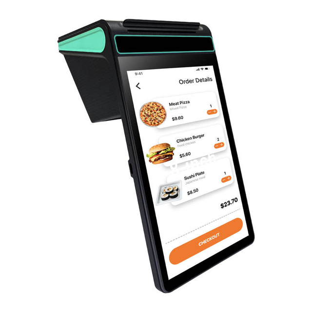 8 Inch All in One Touch Screen Handheld 4G Wifi Bt All in One 58/80mm Printer POS Android 12 NFC Pos Machine for Sale