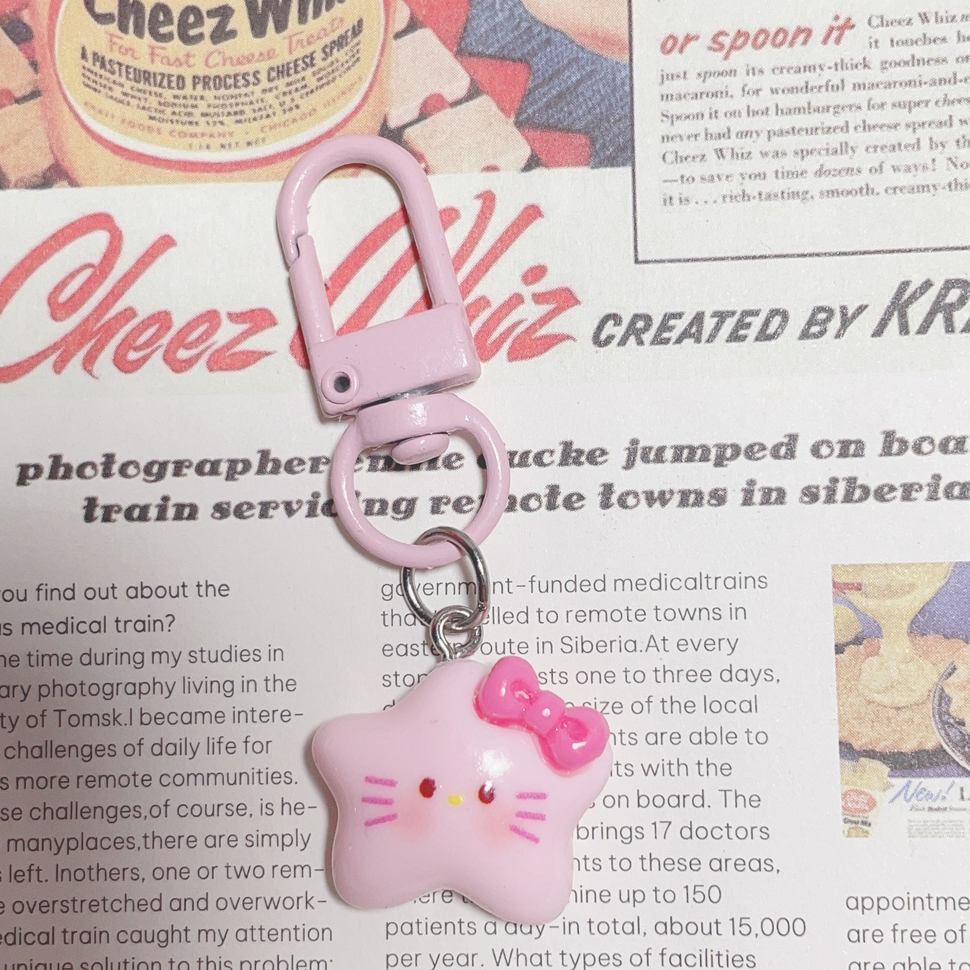 Cat Charm String  [Pink Star]