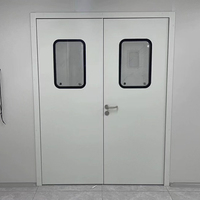 Hôpital Hygiénique Purification Propre Médical Intérieur Bureau Chambre Porte pour Pharmacie Hôpital Laboratoire Acier Salle Blanche Porte