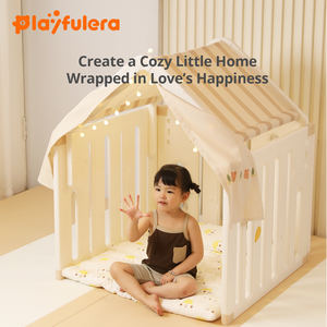 Rumah Bermain Bayi yang Dapat Diperluas dengan Papan Gambar, Lemari Penyimpanan Mainan Opsional - Ruang Bermain Pribadi - Product Image 2