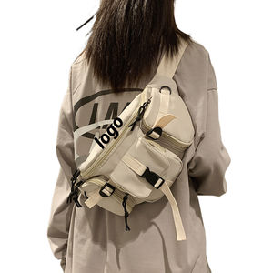 Riñonera deportiva versión coreana a la moda, bolso de pecho para hombre, bandolera para mujer con LOGOTIPO personalizado para moda callejera - Product Image 1