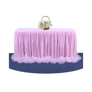 Design for Wedding Wholesale Fancy Standing Baby <b>Slipcover</b> Tulle <b>Table</b> Skirt - Product Image 3
