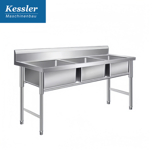 Évier de cuisine en acier inoxydable en promotion avec revêtement antibactérien de qualité alimentaire, taille personnalisable, robinet et passoire inclus - Product Image 1