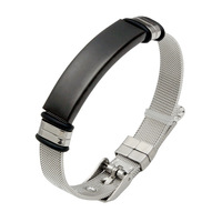 Bijoux de mode, bracelet en acier inoxydable pour homme, bracelet en maille avec photo de portrait, accessoires, cadeau.