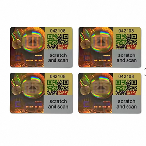 Custom QR Barcode Code Holographic Sticker Glossy Laeser 3D Label for Package Sealing Product Anti-counterfeiting - Product Image 3