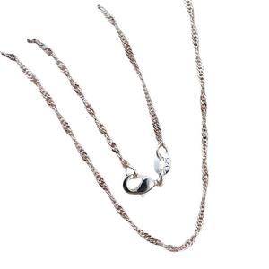 Collar Plateado para Mujer, Cadena de Ondas, 16 18 20 22 24 26 28 30 Pulgadas, Uso Diario, Regalo, Joyería, Plata Tibetana - Product Image 5