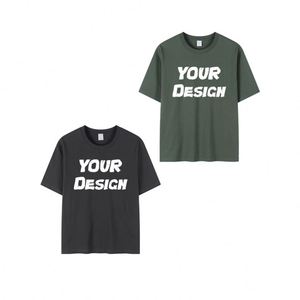 Custom Men's Unisex 100% Cotton Short Sleeve <b>T</b>-<b>Shirt</b> Eco-Friendly Embroidered Silk Screen Printing Logo Loose Casual Blank - Product Image 2