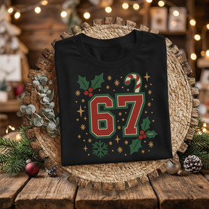 Joyeux Noël T-shirt en coton 100% uni anti-boulochage à logo imprimé coupe classique pour femmes et hommes – Vente en gros - Product Image 3
