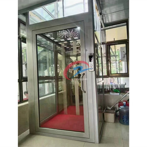 Ascenseur hydraulique moderne pour maison résidentielle, 2 à 6 personnes, 3 étages, 4 arrêts, panoramique, acier haute résistance, antidérapant - Product Image 5