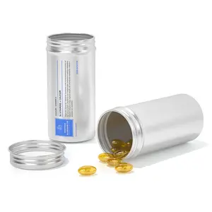 Lattine personalizzate in alluminio da 100ml 100cc per prodotti sanitari barattolo per pillole in alluminio barattolo per pillole in alluminio