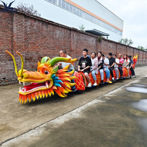 Train sans rails animatronique <span class=keywords><strong>Dragon</strong></span> Chinois 10 places avec yeux clignotants, personnalisable, pour parcs, centres commerciaux et festivals - Product Image 2