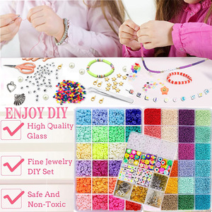 Juego de Accesorios de Cuentas Acrílicas Personalizadas de Buena Calidad para Niños, Juguete Educativo para Hacer Pulseras, Collares y Joyería - Product Image 2
