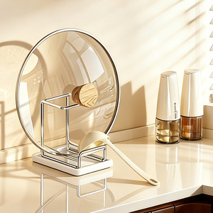 304 Stainless Steel <b>Pot</b> <b>Lid</b> Rack Minimalist Design Multi Function Kitchen Countertop Organizer - Product Image 3