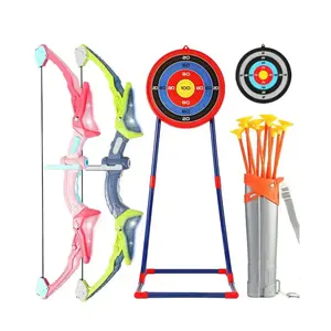 2-Pack Led Light Up Boogschieten Speelgoedset Met 2 Boog 10 Zuignap Pijlen 2 Target & 1 Quiver Boogschutter Boog En Pijl Speelgoed