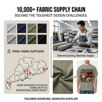 T-shirt personnalisé 100% coton imprimé DTG, coupe ample et épaisse, effet vieilli et délavé à l'acide pour homme
