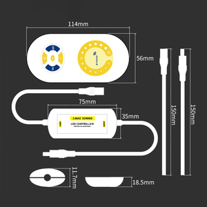 Télécommande variateur LED 2,4 GHz sans fil, contrôle tactile, 6A, 1 canal, basse tension, en ligne - Product Image 4