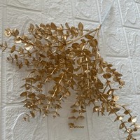 Feuilles d'eucalyptus dorées, hortensias, feuilles de ginkgo dorées, fleurs artificielles pour décoration de mariage, matériaux végétaux dorés