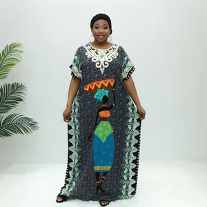Vêtements ethniques fournisseur des Émirats Arabes Unis abaya AC8549-A33FY Tanzanie abaya Afrique robe imprimée
