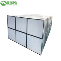 Elemento de Filtro de Aire HEPA de Pliegues Profundos con Marco de Aluminio Yaning HVAC Supply con Prefiltro para Cuartos Limpios y Plantas de Manufactura