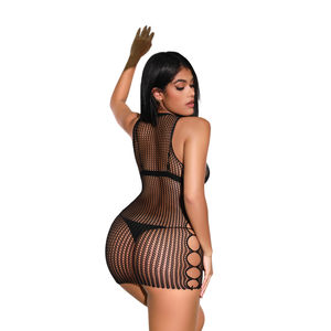 Lingerie <span class=keywords><strong>grande</strong></span> <span class=keywords><strong>taille</strong></span> en vrac filles bas de corps sans manches en nylon évider résille body pour les femmes vente en gros - Product Image 4