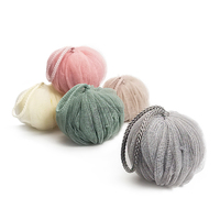 Luffa de bain en forme de citrouille éponge douche Pouf corps épurateur boule maille Pouf éponge de bain