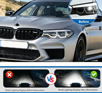 Nouveaux phares LED Ikon Style 12V pour BMW Série 5 G30 2018-2020, feux de jour DRL tricolores (blanc, jaune, ambre), amélioration et remplacement automobile
