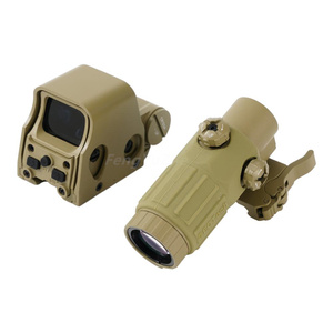 553 G33 <span class=keywords><strong>Red</strong></span> Green <span class=keywords><strong>Dot</strong></span> Holographic Phản Xạ Phạm vi Sight 3x Magnifier Combo Được Xây Dựng Trong Lật Núi Săn Phụ Kiện - Product Image 4