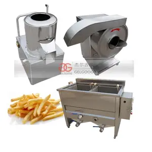 Máquina de batatas fritas congeladas semi automáticas, linha de produção fresca da batata para venda