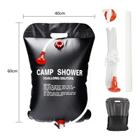 5gallons/20L PVC voyage plage Portable sac de douche solaire Camping en plein air pique-nique sac de stockage d'eau suspendu sac de bain