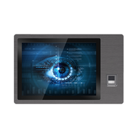 PC de Panel de 10,1 pulgadas de montaje en pared de alta calidad con lector de tarjetas RFID / NFC lector de identificación de huellas dactilares