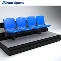 Système de Places Rétractables pour Gymnase Avant Sports, Tribune Télescopique, Fauteuil Pliant d'Auditorium, Gradins Modulaires Intérieurs et Mobiles