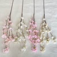 Branche de fleurs de cerisier artificielle réaliste de haute qualité L-3552, en soie, pour la décoration de la maison et les mariages