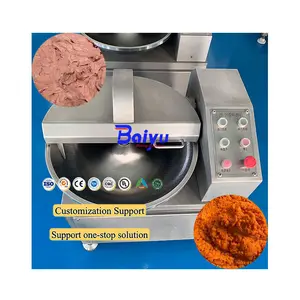 Baiyu Commercial Industry Food Sausage Chopper Machine 20L/ 40L/ 80L 125L/ Capacity Meat Bowl Cutter for Sausage Preparation